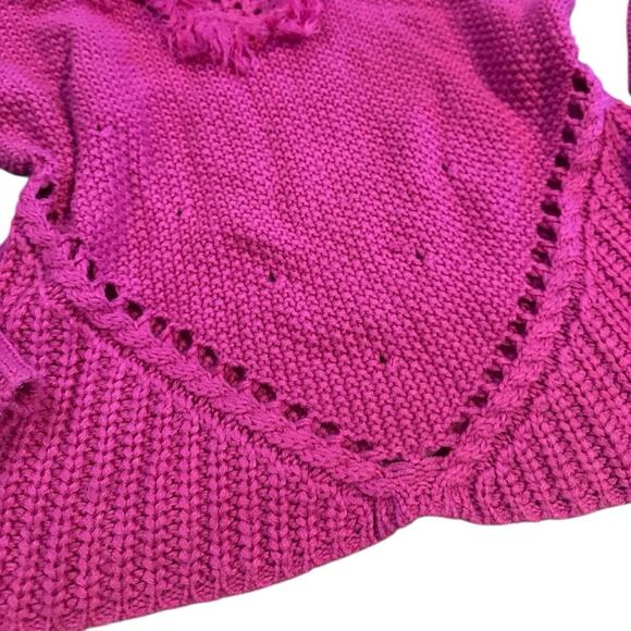 Newbury Kustom Pink Fringed Women's Sweater v - Picture 3 of 7